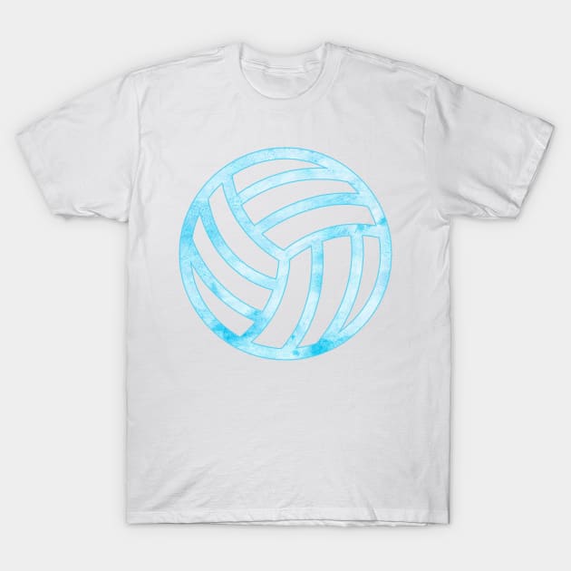 Volleyball Blue T-Shirt by hcohen2000
